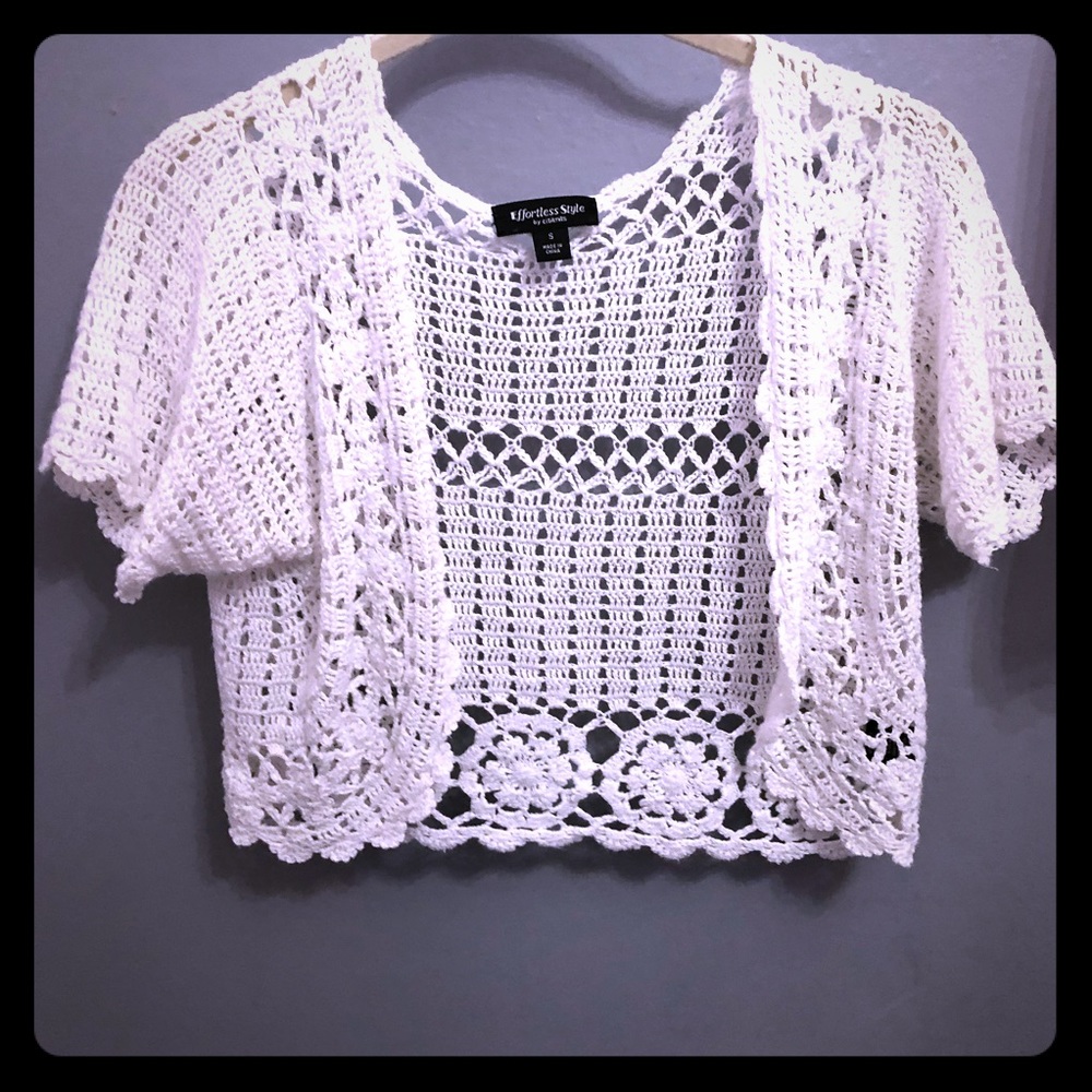 The Perfect White Crochet cropped top
